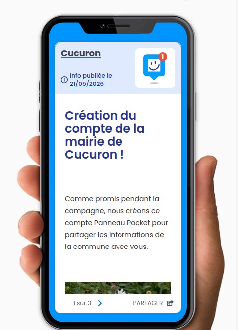 création du compte panneaupocket de la commune