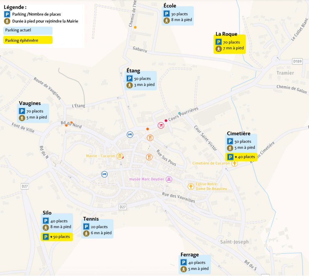 Places de stationnement et parkings à cucuron