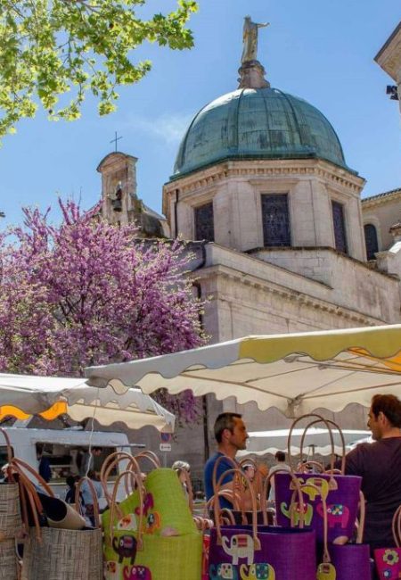 marche apt paniers vendeurs place toit cathedrale